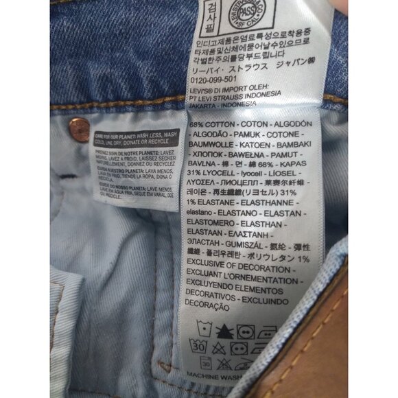 Levis 511 Jeans Mens 38x32 Premium Light Blue Washed Big E Red Tab  READ - Picture 5 of 16